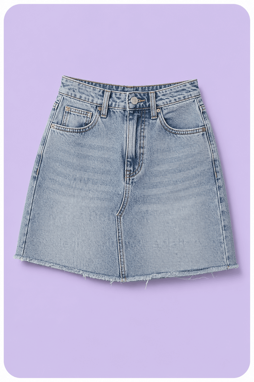 High Waist Denim Skirt